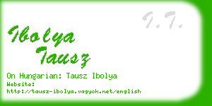 ibolya tausz business card